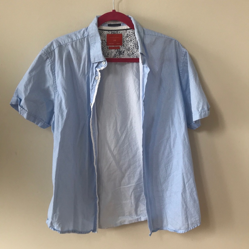 Cactus Man Blue & White Button Down